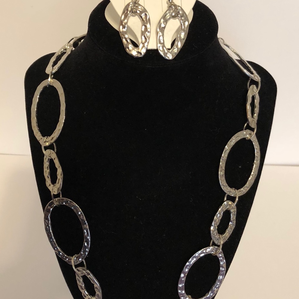 Silver Necklace & Earring Set - Picture 8 of 8